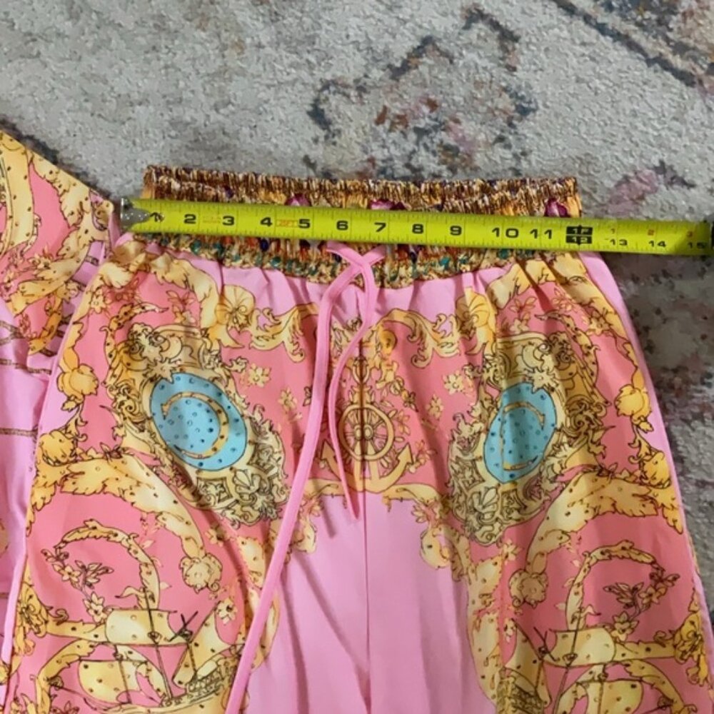 Vibrant Pink and Gold Patterned Roschic Matching Set - Picture 3 of 9
